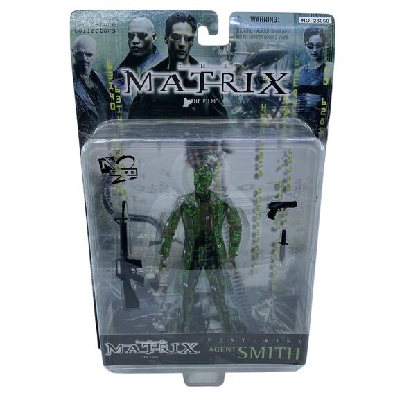 The Matrix The Film AGENT SMITH Matrix Code Variant Action  The Matrix N2 Toys Agent Smith & Agency Smith Clear Code Variant Figures NIB